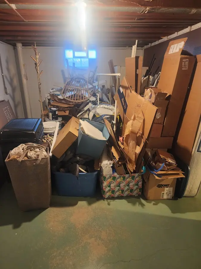 Roll-off dumpster container at job site for Roll Off Dumpster Rental in Hinton